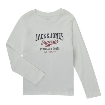 textil Pojkar Långärmade T-shirts Jack & Jones JJELOGO TEE LS O-NECK Röd