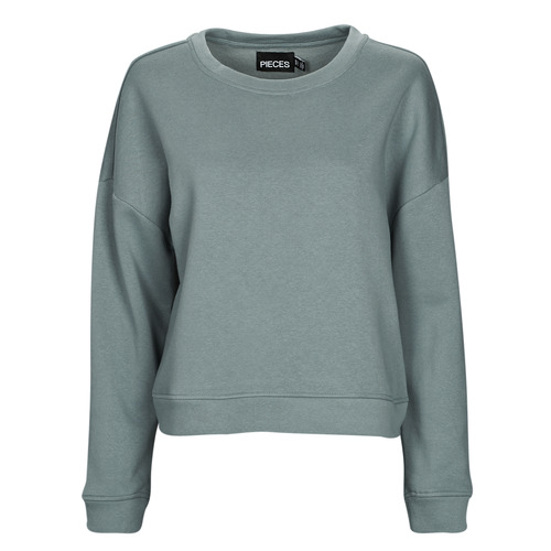 textil Dam Sweatshirts Pieces PCCHILLI LS SWEAT Grön