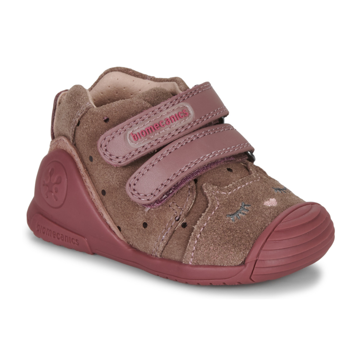 Skor Flickor Sneakers Biomecanics BIOGATEO CASUAL Brun / Rosa