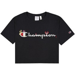 textil Dam T-shirts Champion  Svart