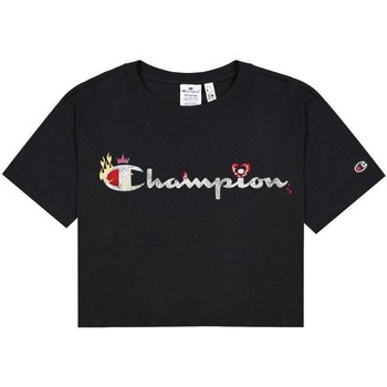 textil Dam T-shirts Champion  Svart