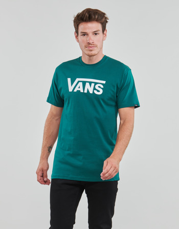 textil Herr T-shirts Vans VANS CLASSIC Teal (blå-grönt) / vit