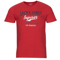 textil Herr T-shirts Jack & Jones JJELOGO TEE SS O-NECK 2 COL Röd