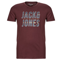 textil Herr T-shirts Jack & Jones JJXILO TEE SS CREW NECK Bordeaux