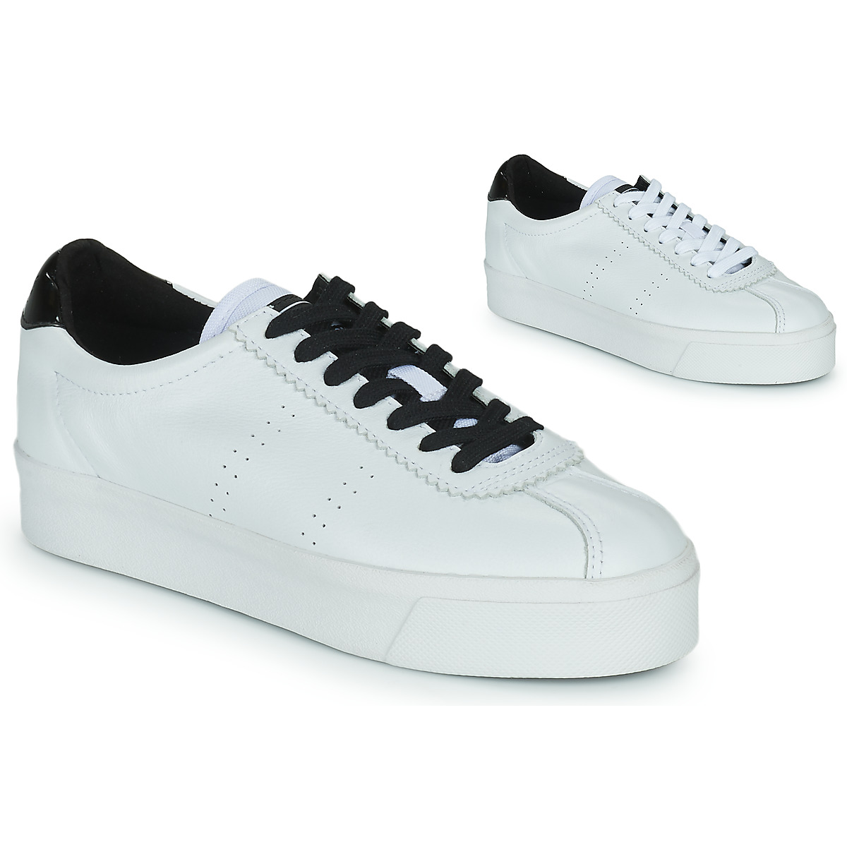 Skor Dam Sneakers Superga WHITE BLACK Vit