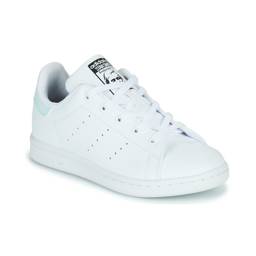 Skor Barn Sneakers adidas Originals STAN SMITH C Vit / Blå