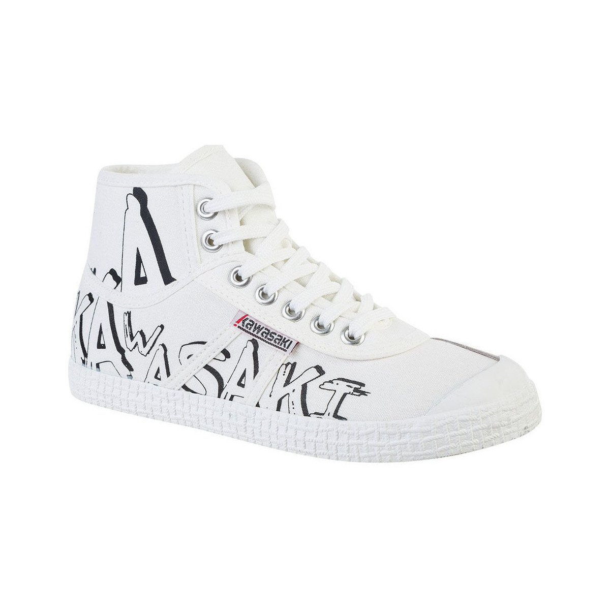 Skor Dam Sneakers Kawasaki Graffiti Canvas Boot K202415 1002 White Vit