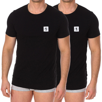 textil Herr T-shirts Bikkembergs BKK1UTS07BI-BLACK Svart