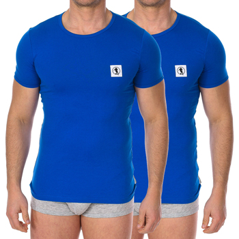 textil Herr T-shirts Bikkembergs BKK1UTS07BI-BLUE Blå