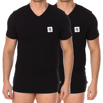 textil Herr T-shirts Bikkembergs BKK1UTS08BI-BLACK Svart
