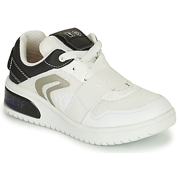 Skor Pojkar Sneakers Geox J XLED B. B - MESH+GEOBUCK Vit / Svart