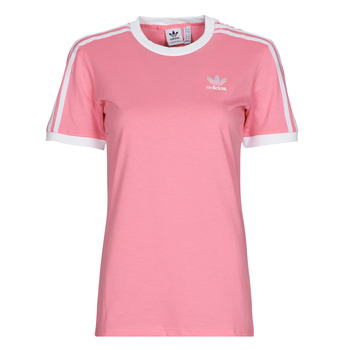 textil Dam T-shirts adidas Originals 3 STRIPES TEE Rosa