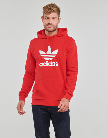 textil Herr Sweatshirts adidas Originals TREFOIL HOODY Röd