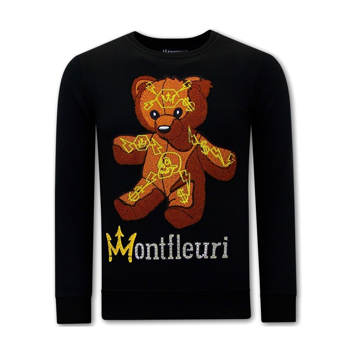 textil Herr Sweatshirts Tony Backer Teddy Bear Svart