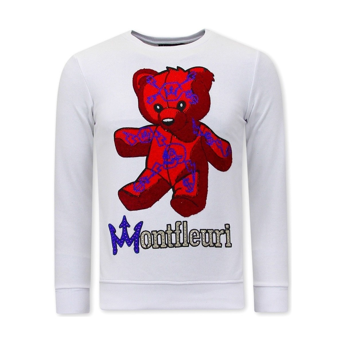 textil Herr Sweatshirts Tony Backer Teddy Bear Vit