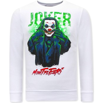 textil Herr Sweatshirts Tony Backer Heren Met Print Joker Wit Vit