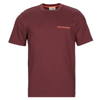 textil Herr T-shirts Scotch & Soda T-Shirt Logo Unisexe En Jersey De Coton Biologique Bordeaux