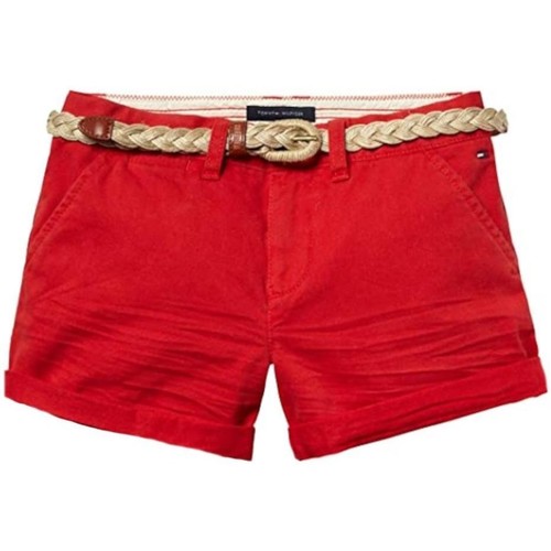 textil Flickor Shorts / Bermudas Tommy Hilfiger  Röd