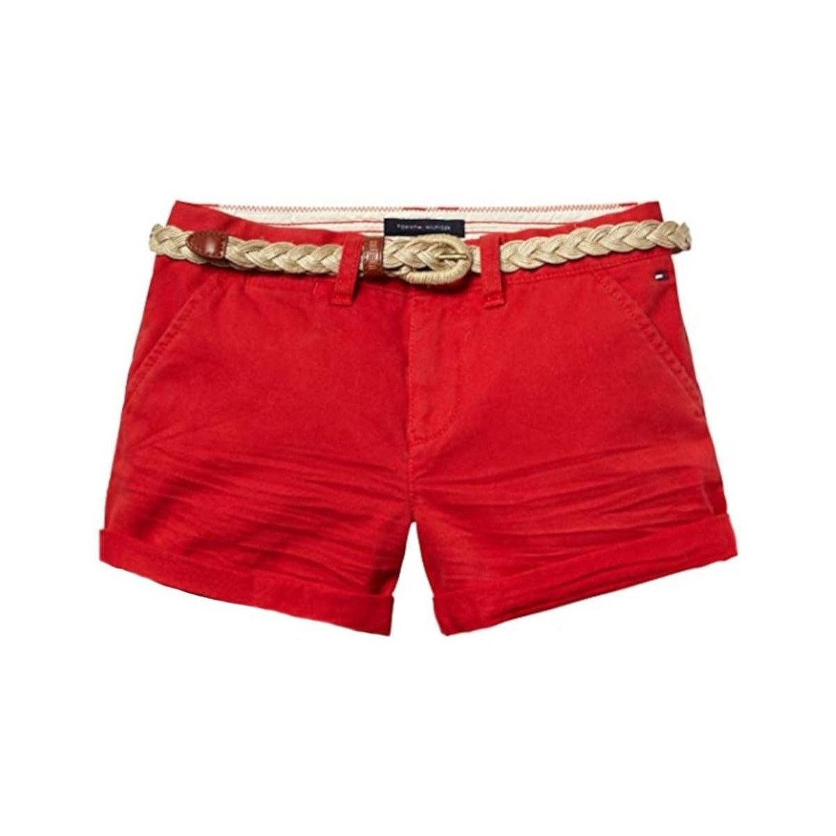 textil Flickor Shorts / Bermudas Tommy Hilfiger  Röd