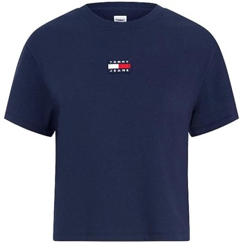 textil Dam T-shirts Tommy Hilfiger  Blå