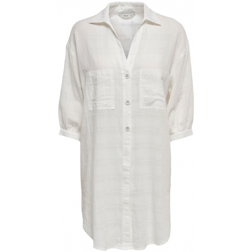textil Dam Blusar Only Shirt Naja S/S - Bright White Vit
