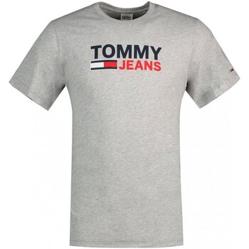 textil Herr T-shirts Tommy Jeans DM0DM15379 Grå