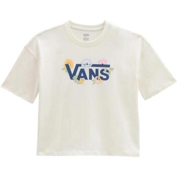 textil Dam T-shirts Vans  Vit