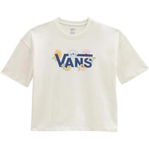 textil Dam T-shirts Vans  Vit