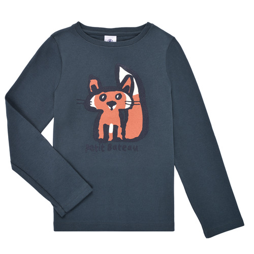 textil Pojkar Långärmade T-shirts Petit Bateau CASSIE Blå