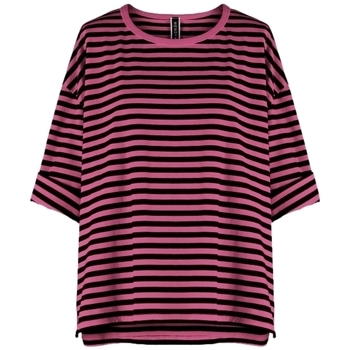 textil Dam Blusar Wendy Trendy Top 110641 - Black/Pink Rosa