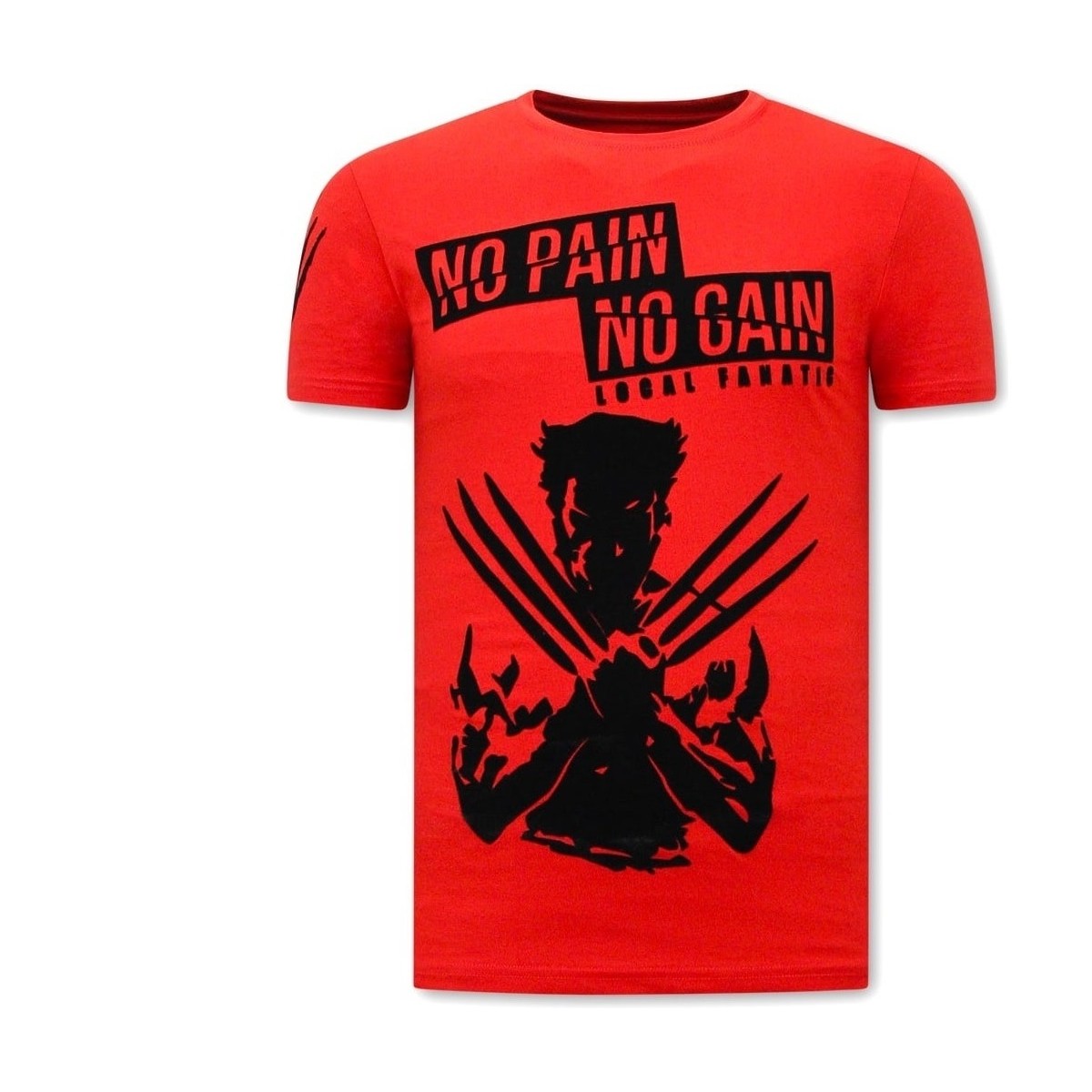 textil Herr T-shirts Local Fanatic Wolverine X Tryck Röd