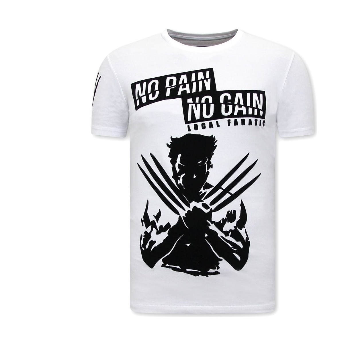 textil Herr T-shirts Local Fanatic Wolverine X Tryck Vit