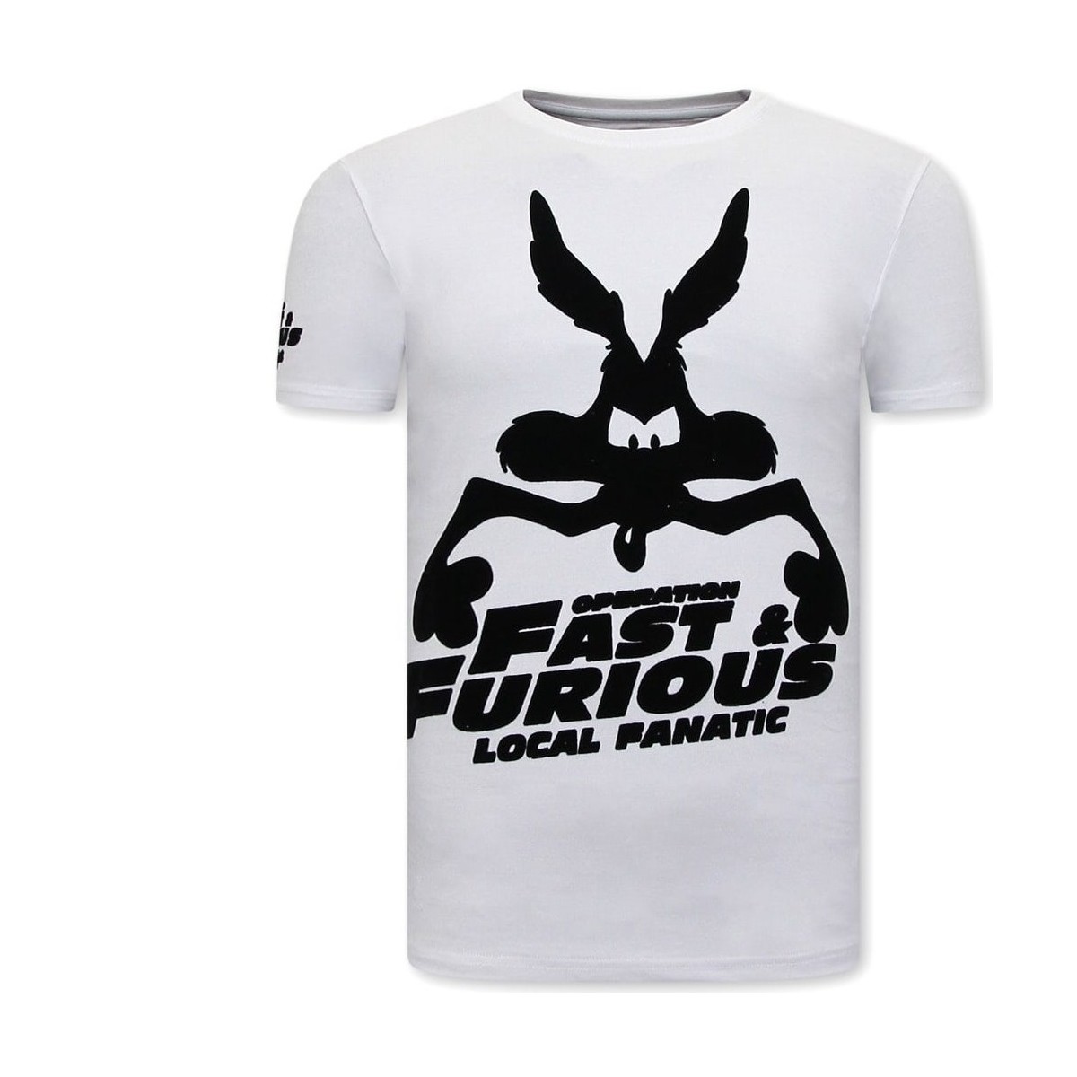textil Herr T-shirts Local Fanatic Tryck Fast And Furious Vit