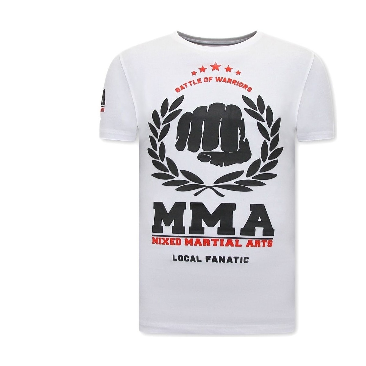 textil Herr T-shirts Local Fanatic MMA Fighter Vit