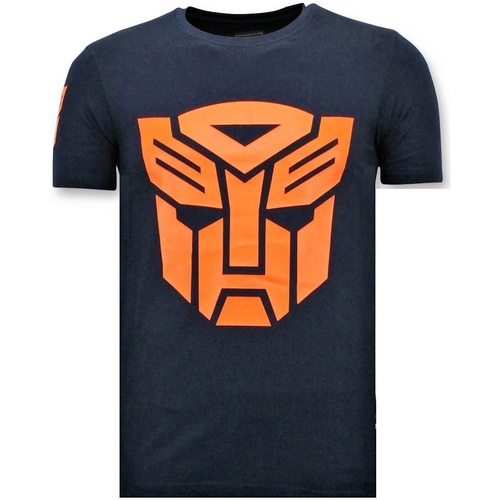 textil Herr T-shirts Local Fanatic Transformers Print Blå