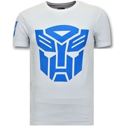 textil Herr T-shirts Local Fanatic Transformers Robots Print Vit