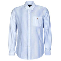 textil Herr Långärmade skjortor Polo Ralph Lauren CUBDPPPKS-LONG SLEEVE-SPORT SHIRT Blå / Vit