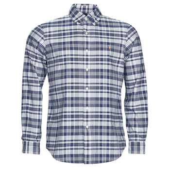 textil Herr Långärmade skjortor Polo Ralph Lauren CUBDPPCS-LONG SLEEVE-SPORT SHIRT Marin / Grå / Flerfärgad
