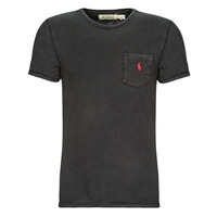 textil Herr T-shirts Polo Ralph Lauren T-SHIRT AJUSTE AVEC POCHE EN COTON Svart