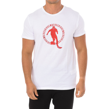 textil Herr T-shirts Bikkembergs BKK1MTS02-WHITE Vit