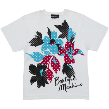 textil Dam T-shirts & Pikétröjor Moschino  Vit