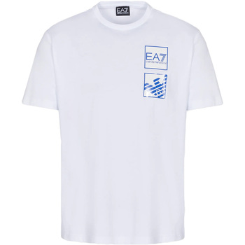 textil Herr T-shirts Ea7 Emporio Armani 3LPT51 PJ02Z Vit