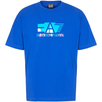 textil Herr T-shirts Ea7 Emporio Armani 3LPT35 PJ5MZ Blå
