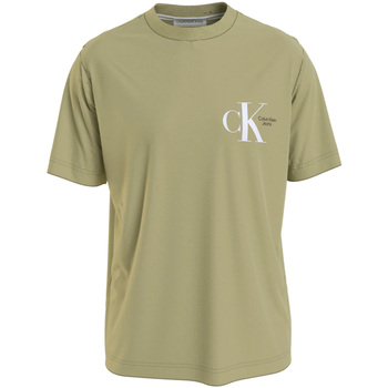 textil Herr T-shirts & Pikétröjor Calvin Klein Jeans J30J320196 Grön