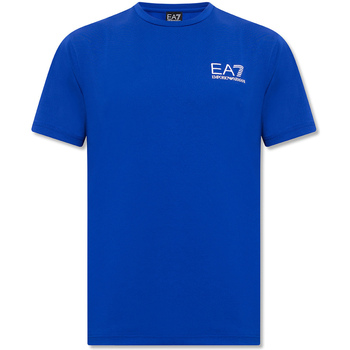 textil Herr T-shirts & Pikétröjor Ea7 Emporio Armani 3LPT03 PJEEZ Blå