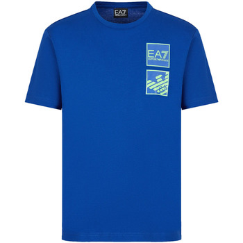 textil Herr T-shirts Ea7 Emporio Armani 3LPT51 PJ02Z Blå