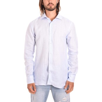 textil Herr Långärmade skjortor Borgoni Milano OSTUNI Blå