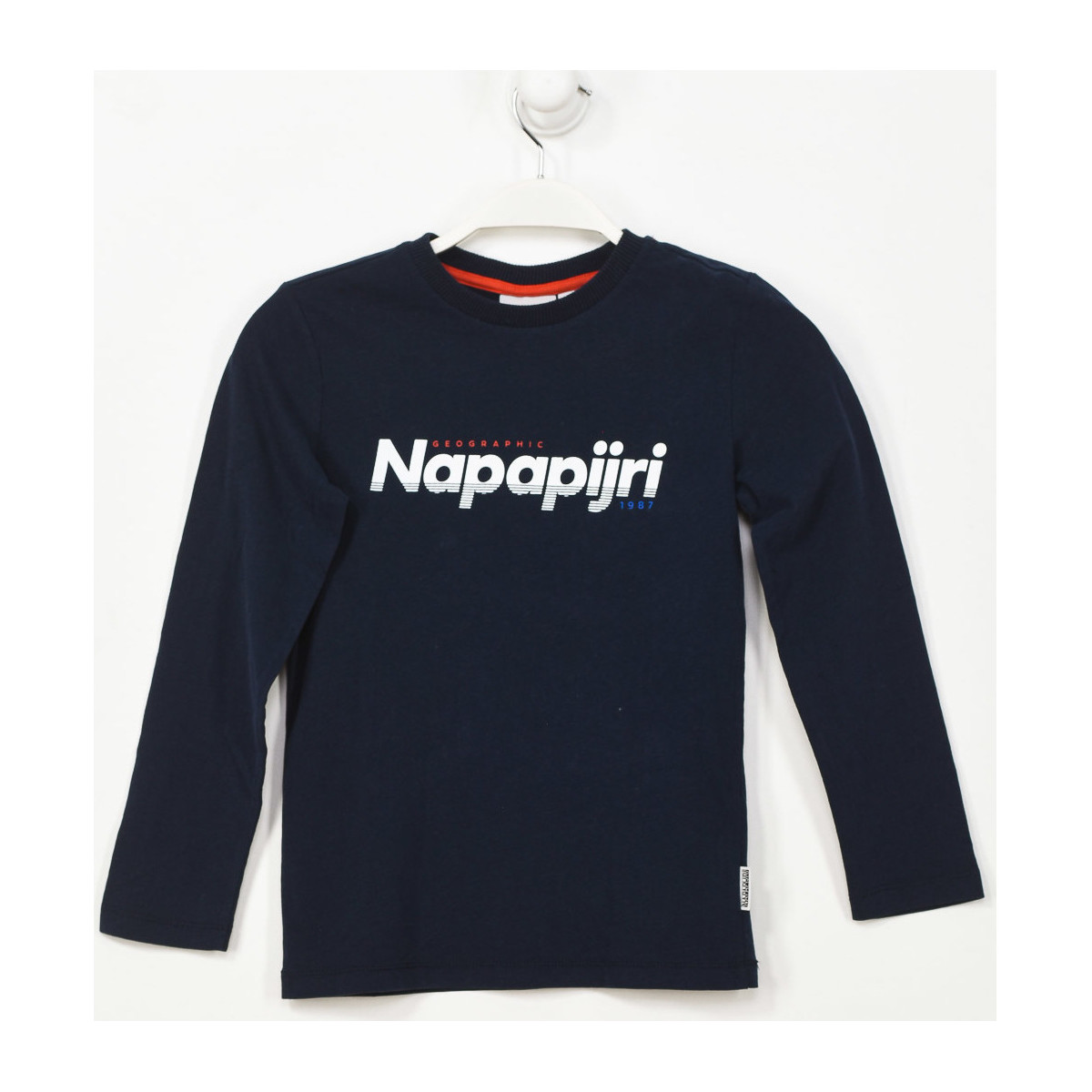 textil Pojkar T-shirts Napapijri GA4EQF-176 Blå