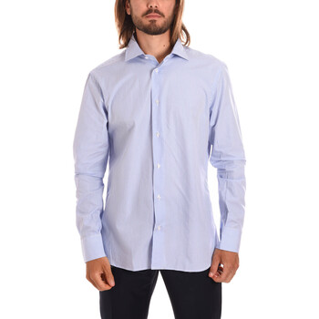 textil Herr Långärmade skjortor Borgoni Milano GALLIPOLI Blå