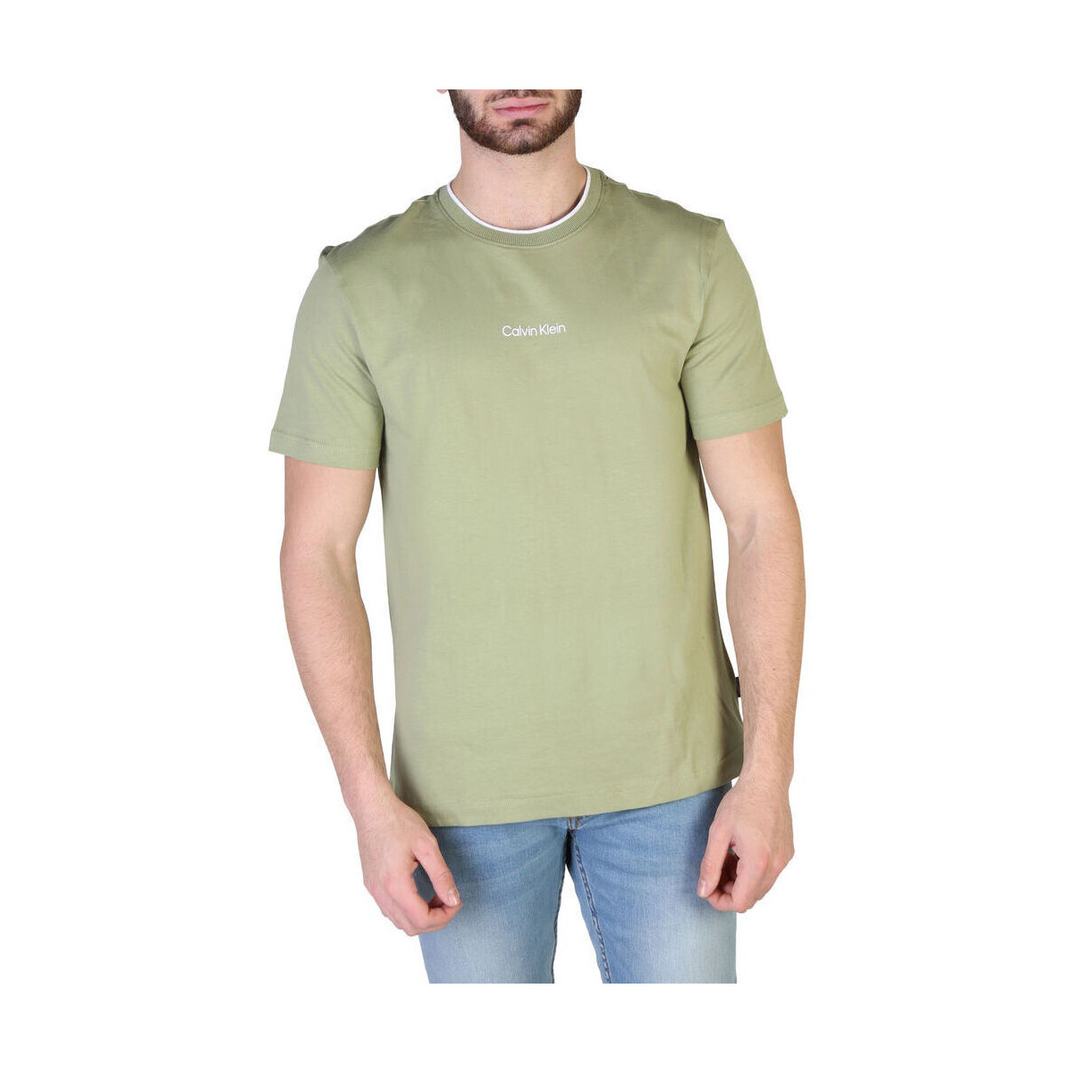 textil Herr T-shirts Calvin Klein Jeans - k10k107845 Grön